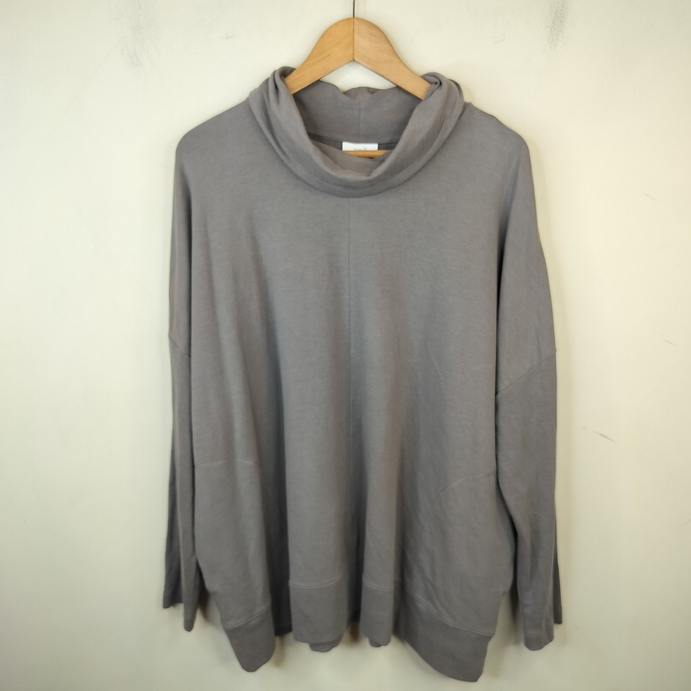 J Jill Pure Jill Tunic Soft Stretch Cowl Neck Pockets Long Sleeve
